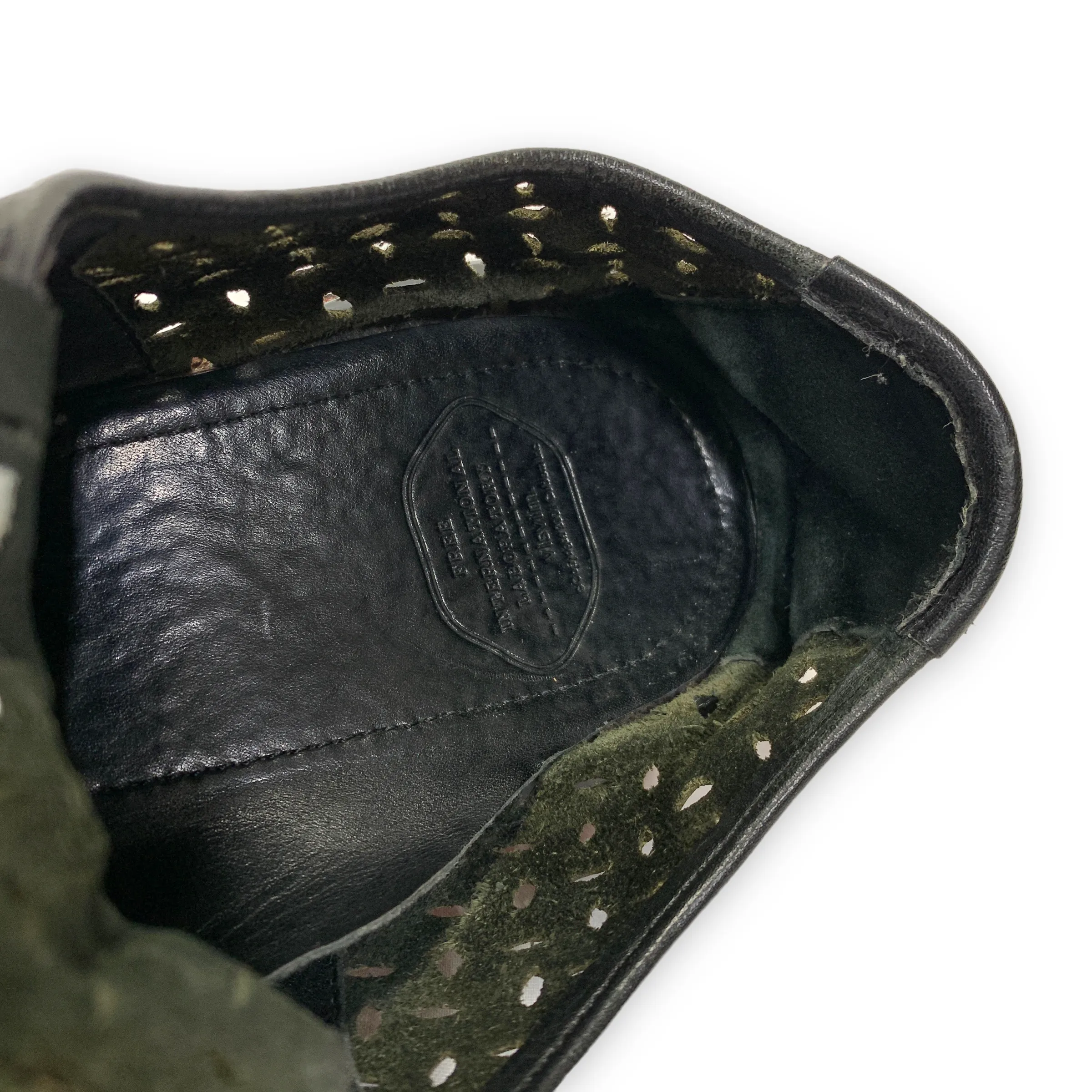 [11] Visvim Patrician Folk Perforated Black