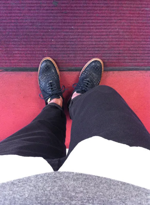 [11] Visvim Patrician Folk Perforated Black