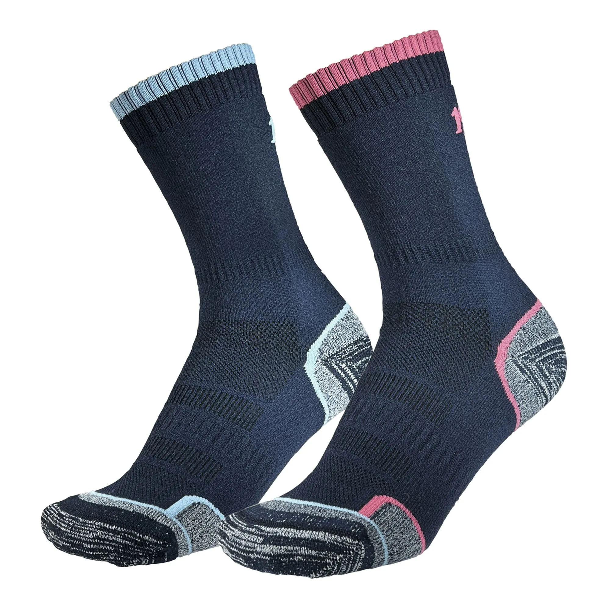 2 Pack Ladies Walking Single Layer Socks