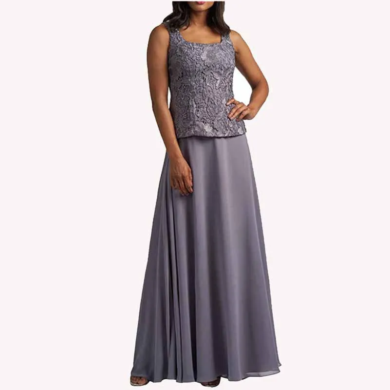 3 Pieces Mother of The Bride Dress Long Sleeve Applique Chiffon Formal Wedding Guest Dress