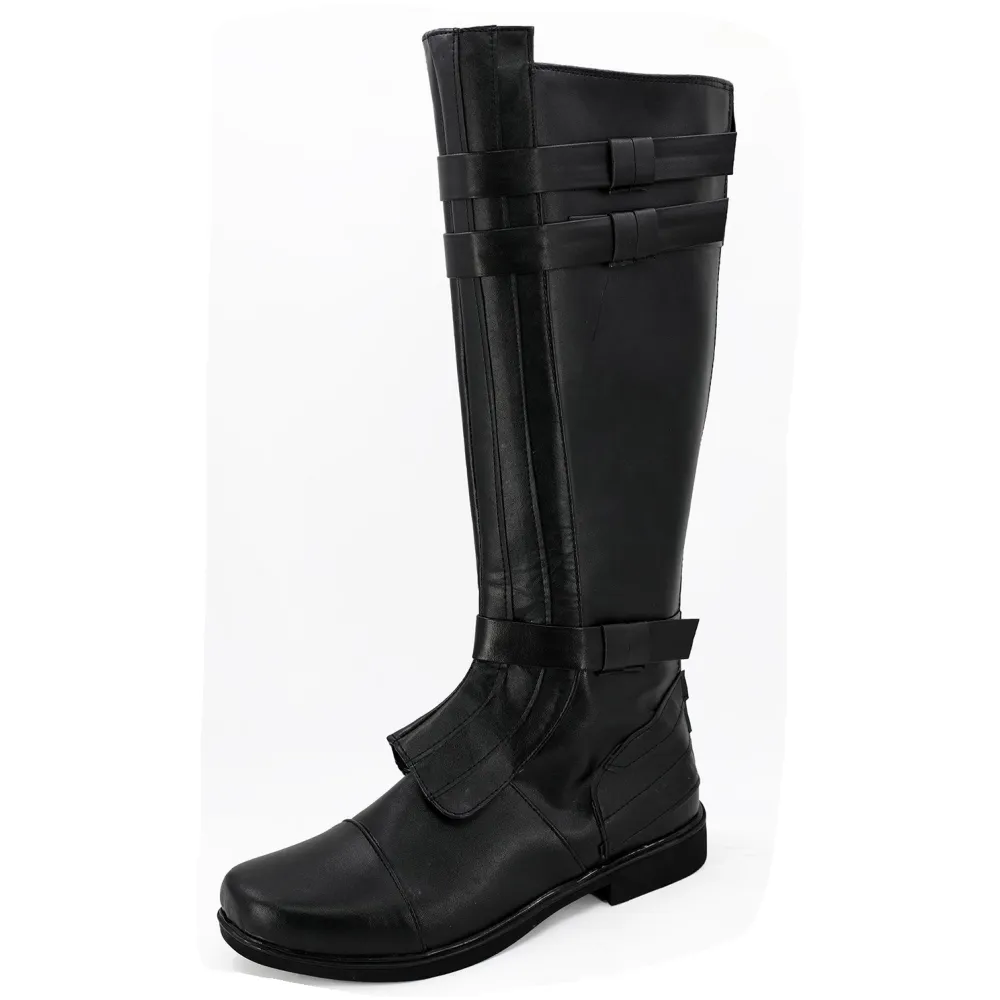 Anakin Skywalker Black Boots Cosplay Shoes