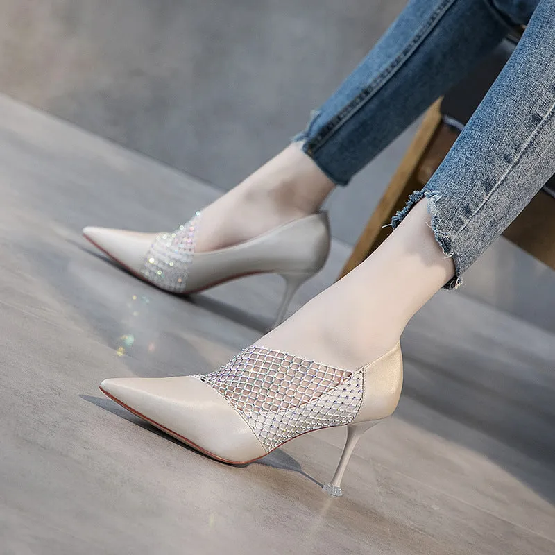 Autumn Pointed Wild Sexy High Heel Women's Shoes Summer Shallow Mouth Stiletto Shoes