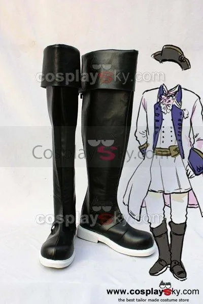 Axis Power Hetalia Cosplay Black Boots Shoes