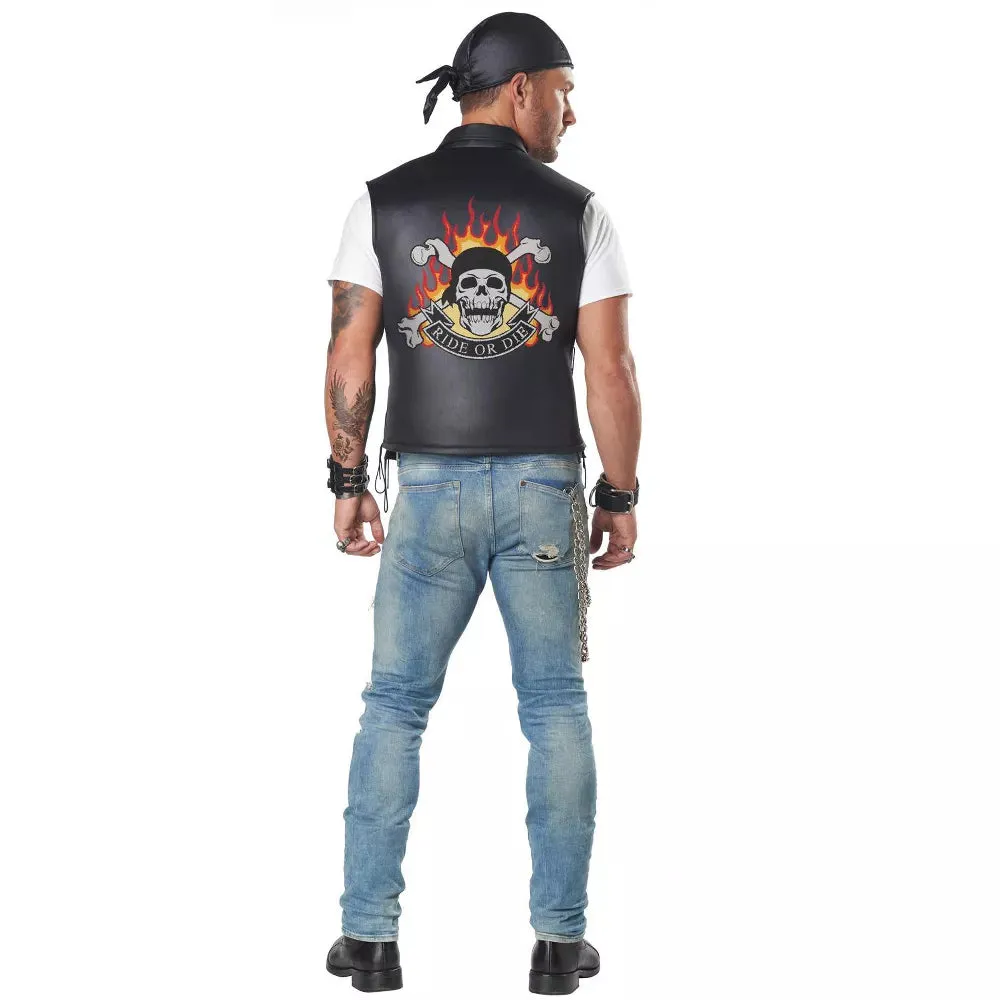 Bad Biker Vest Adult Costume