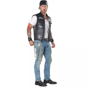 Bad Biker Vest Adult Costume