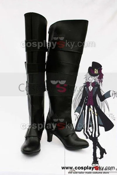 Black Butler Under Taker Cosplay Shoes Boots