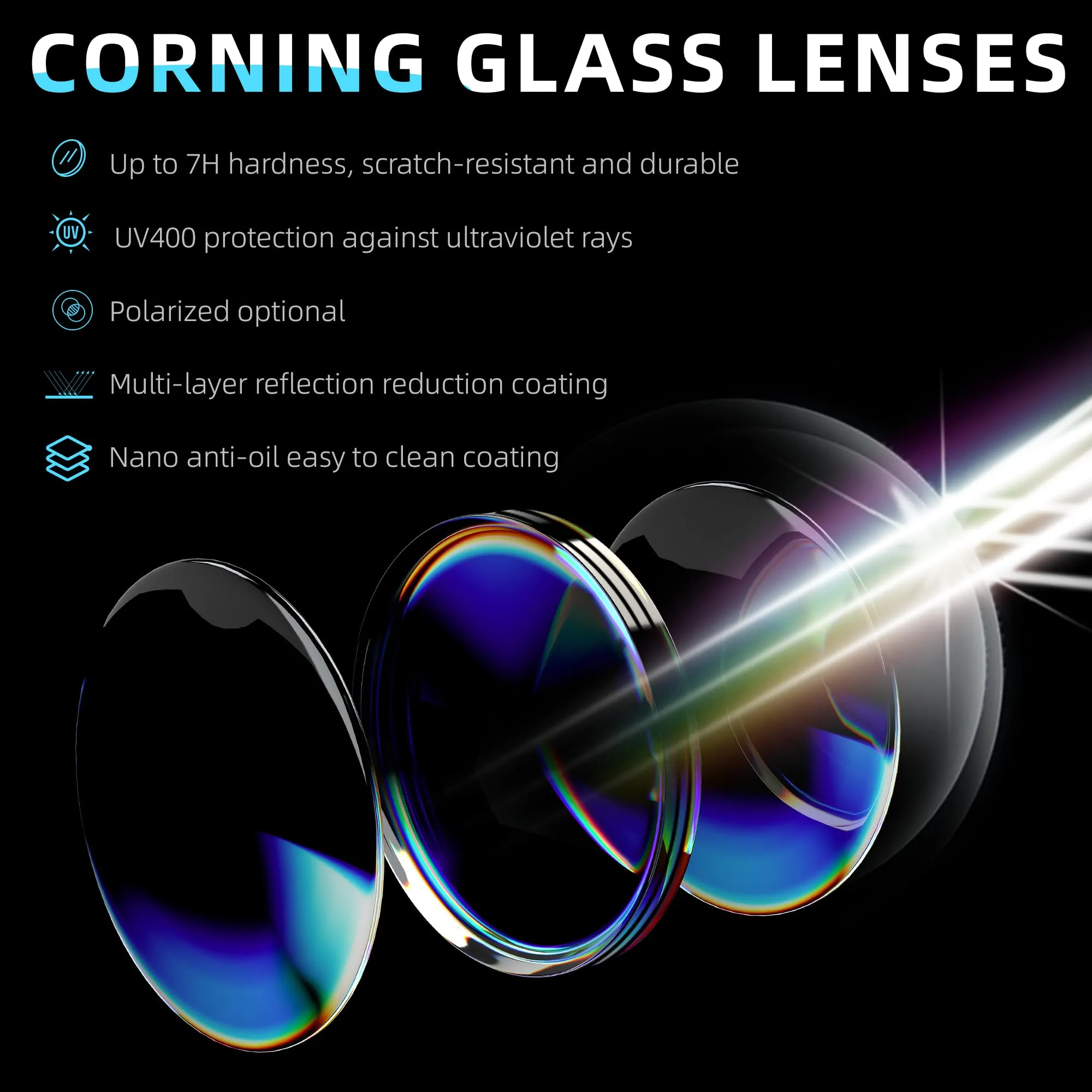 Bnus italy made classic sunglasses corning real glass lens w. polarized option (B7066 Crystal Brown / B15 Polarized, Glass Lens)