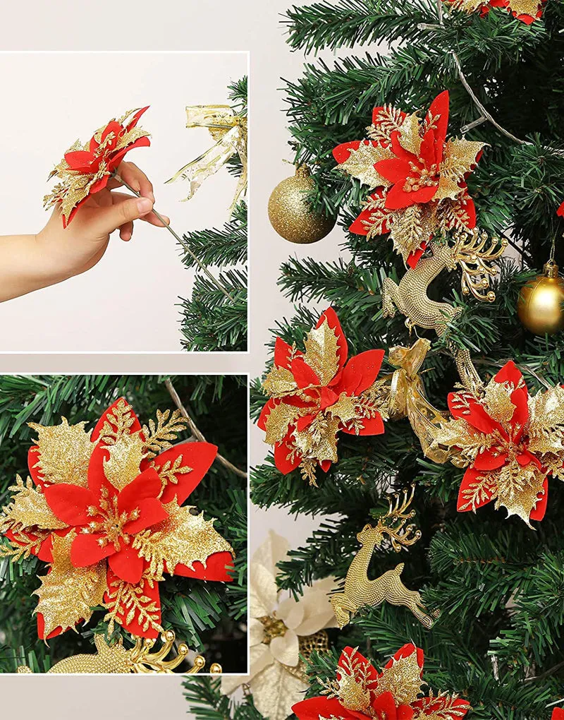 Christmas Flowers with Clips