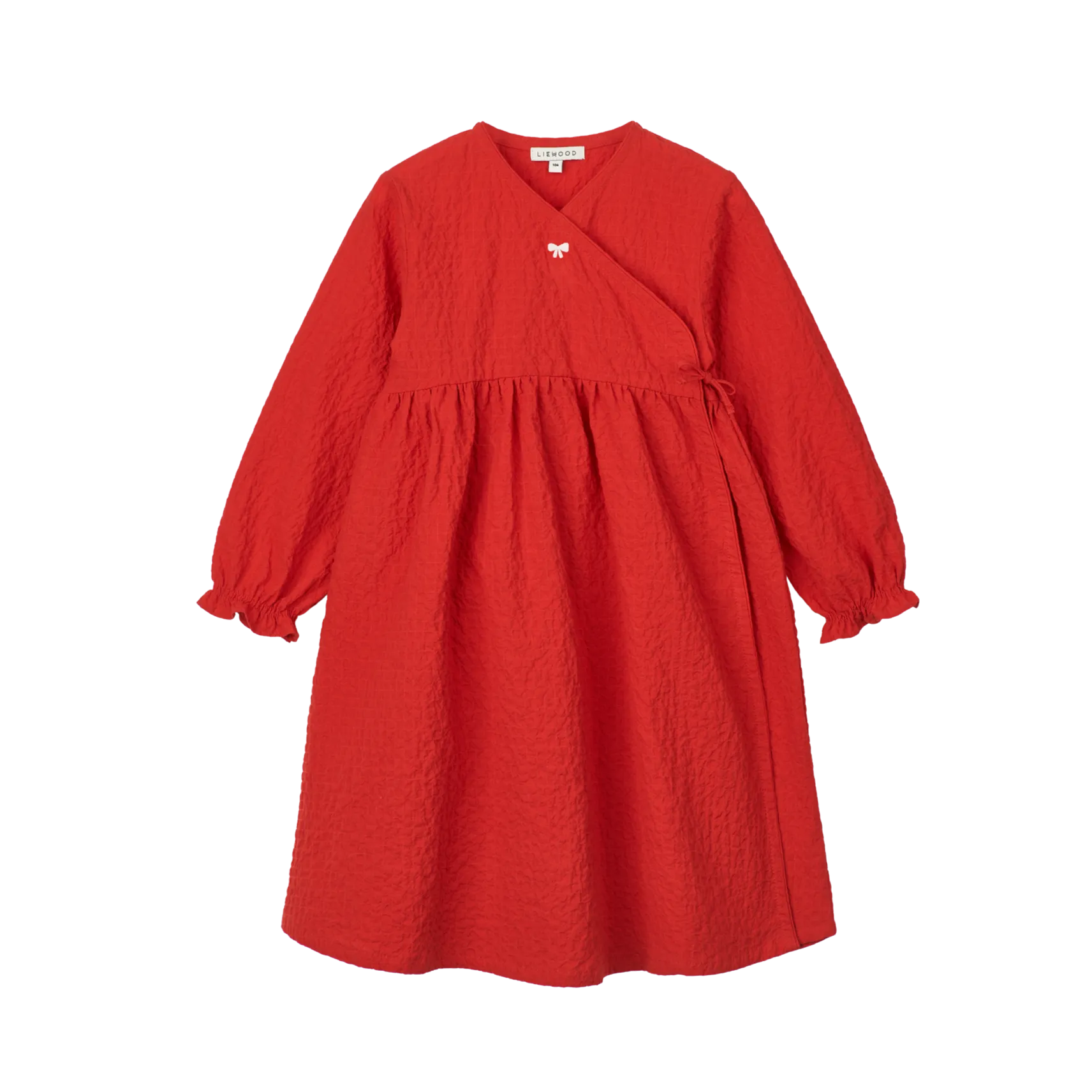 Cleo Bow Embroidered Red Dress (3-10 Years)
