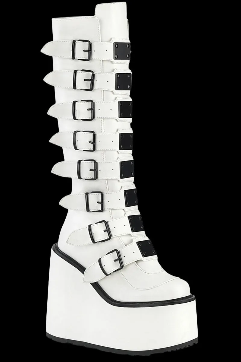 DemoniaCult SWING 815 White Boots