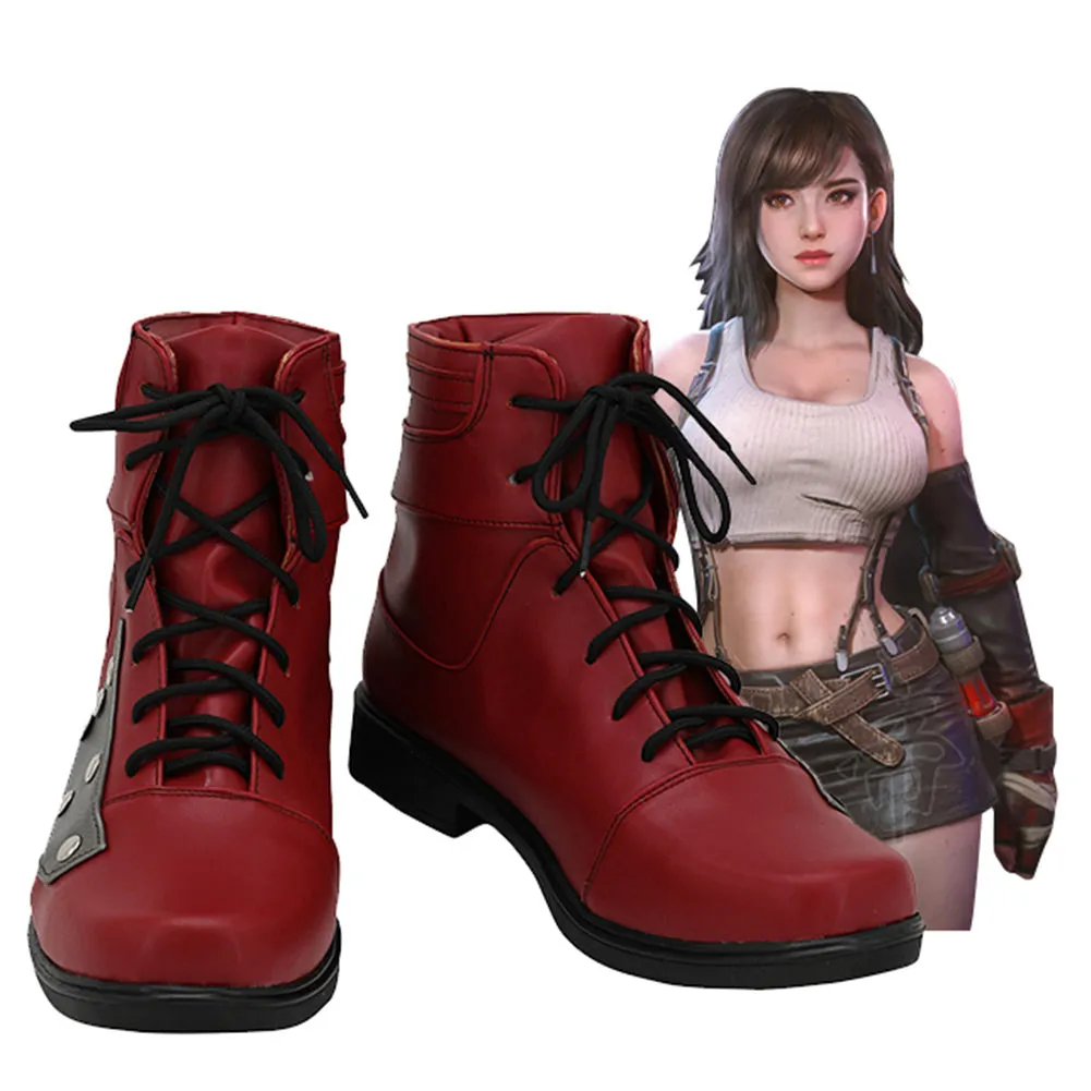 Final Fantasy VII 7 Remake Boots Tifa Lockhart Cosplay Shoes