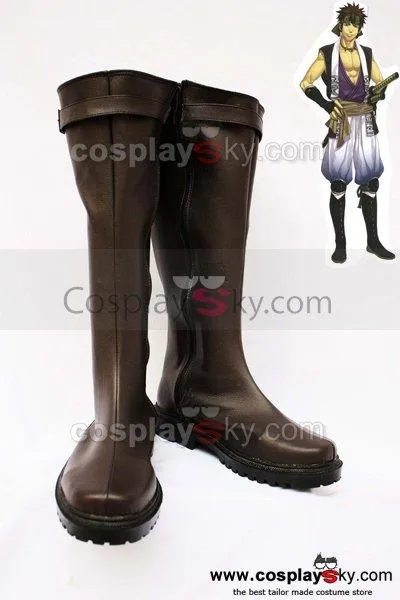 Hakuoki Nagakura Shinpachi Cosplay Boots Shoes