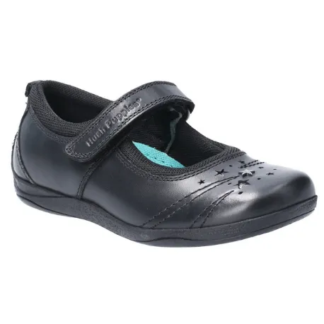 Hush Puppies Amber Black School Shoe