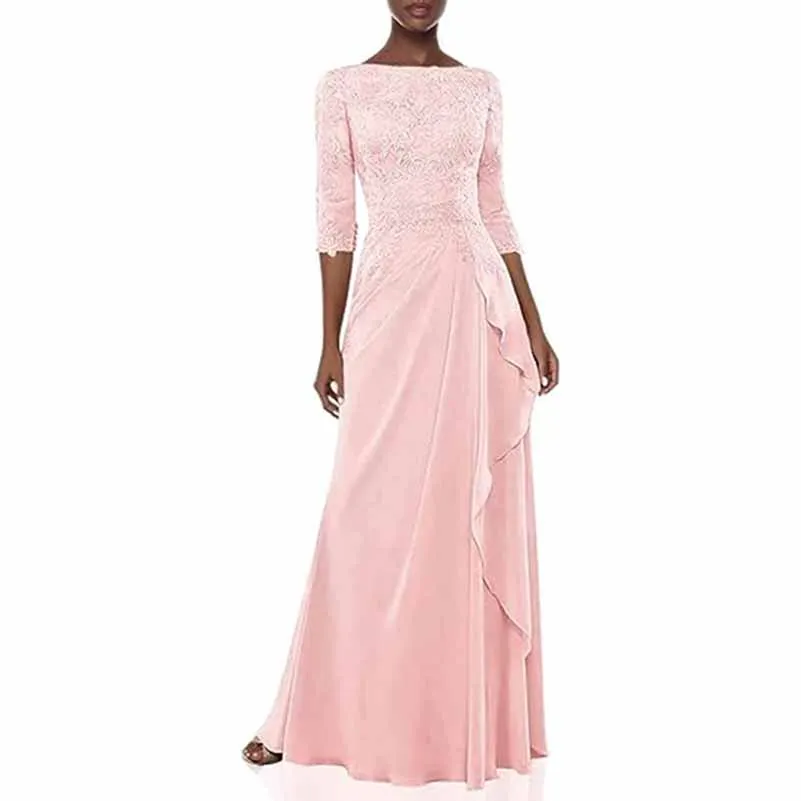 Lace Bridesmaid Dress With Sleeves Mother of the bridal Dress long prom dress