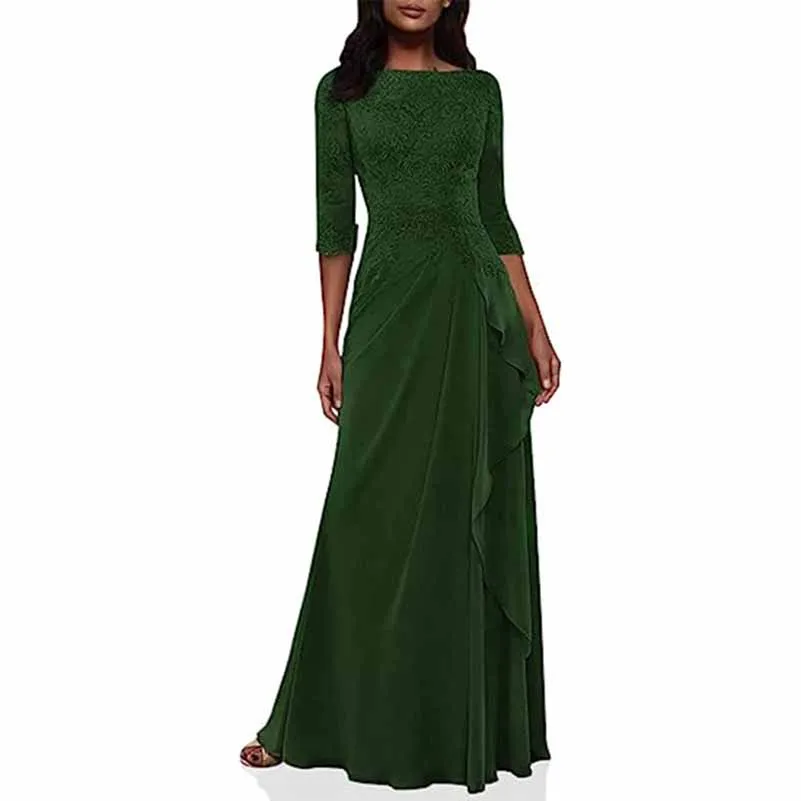 Lace Bridesmaid Dress With Sleeves Mother of the bridal Dress long prom dress