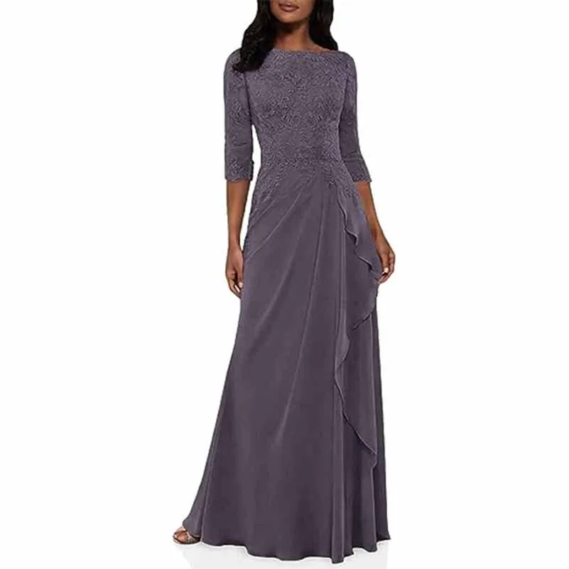 Lace Bridesmaid Dress With Sleeves Mother of the bridal Dress long prom dress