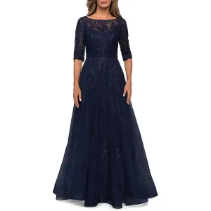 Lace Vintage Mother Of The Dress 3/4 Sleeves Gown Prom Long Wedding Guest Dress