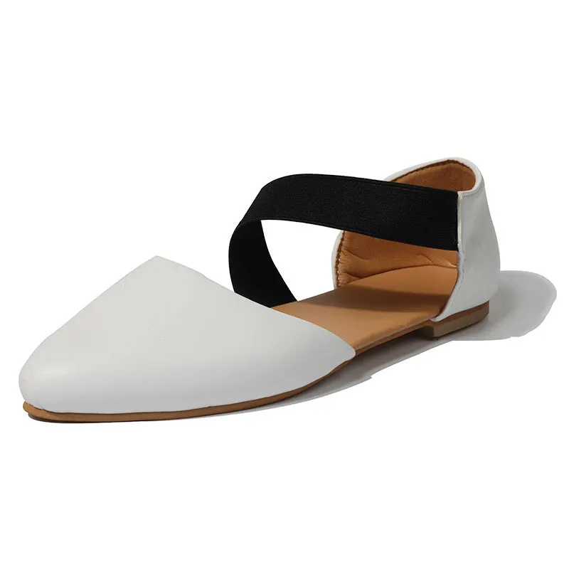 Large Size Single Shoes Female Spring New Shallow Mouth Flat with Women's Shoes Fashion Wild Women's Shoes