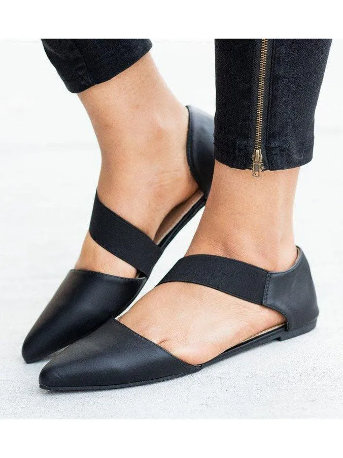 Large Size Single Shoes Female Spring New Shallow Mouth Flat with Women's Shoes Fashion Wild Women's Shoes