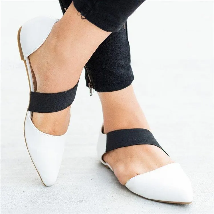 Large Size Single Shoes Female Spring New Shallow Mouth Flat with Women's Shoes Fashion Wild Women's Shoes