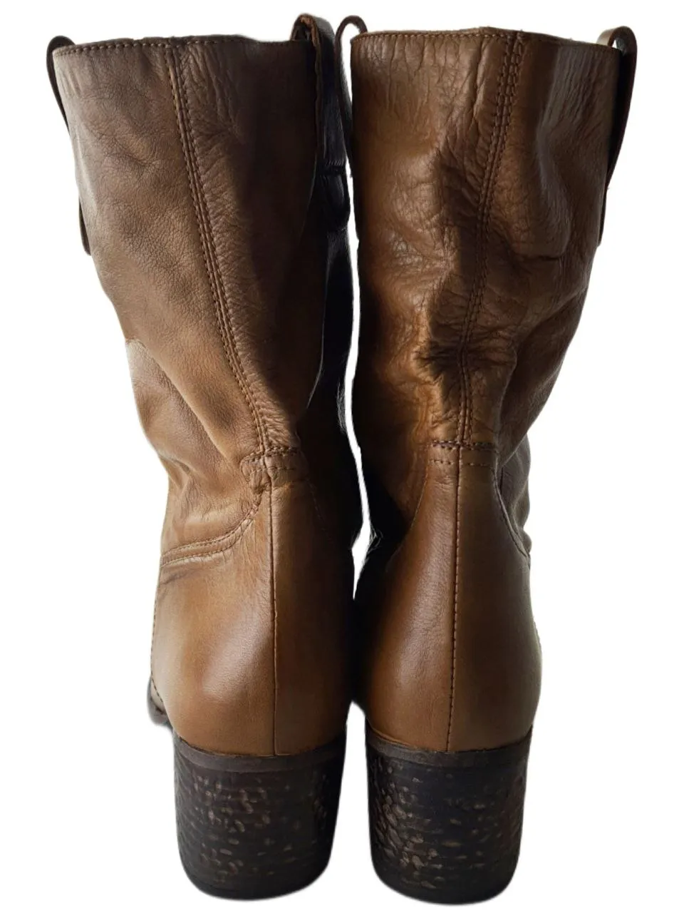 LIEBESKIND Women's Brown Leather 2D Booties #LK2005 NWOB