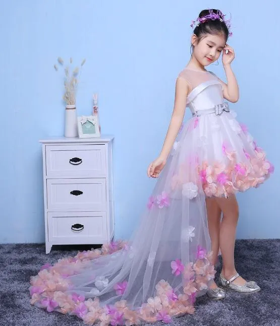 Lovely  Flower Girl Dresses for Weddings, High Low Cute Flower Girl Dresses
