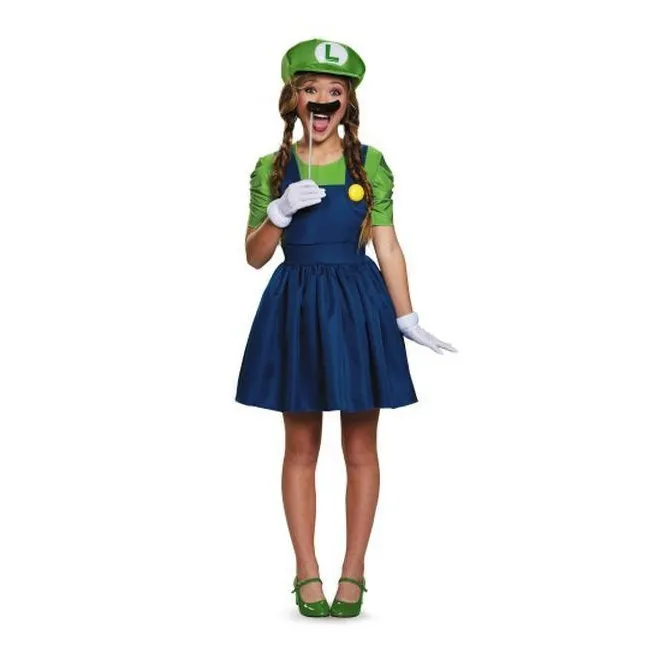 Luigi Skirt Version Adult Costume