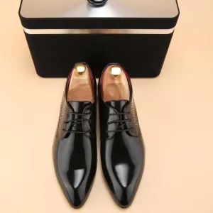 Men's Retro Gloss Rivet Fashion Dress Shoe