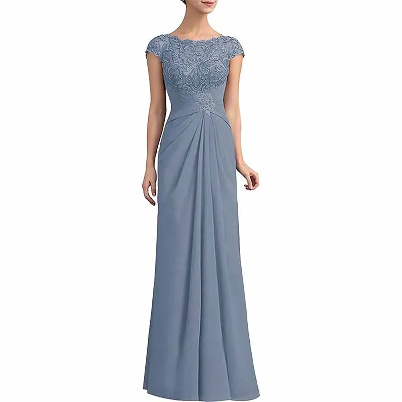 Mother of The Bride Dresses Lace Chiffon Long Formal Evening Dress Wedding Guest Dresses