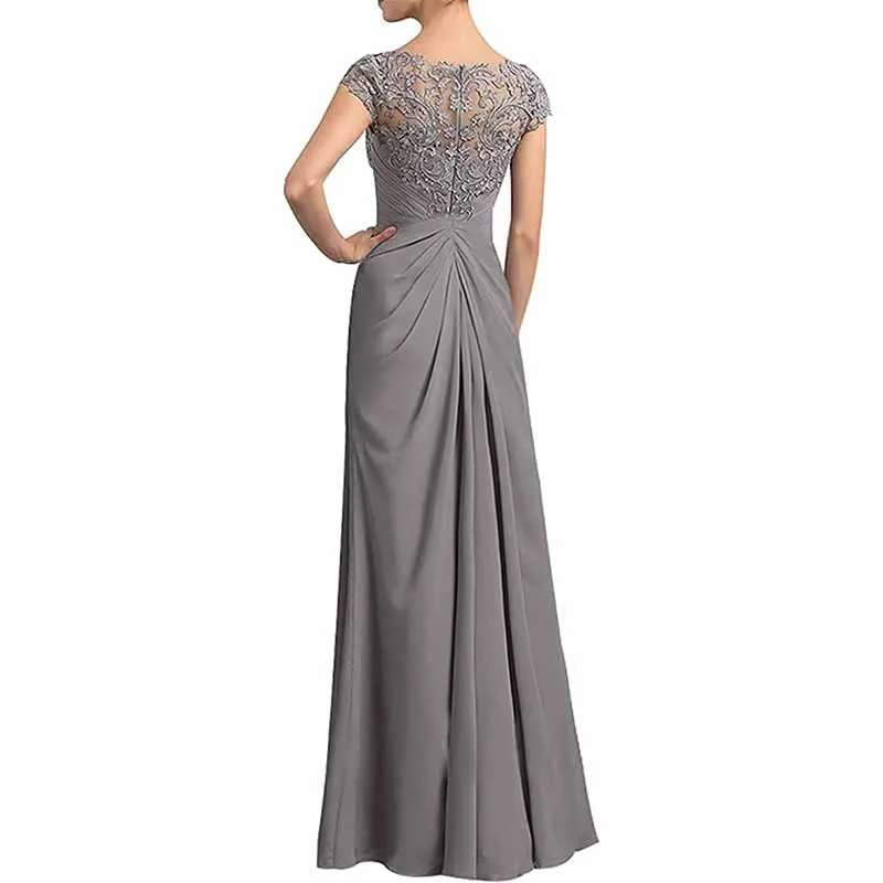 Mother of The Bride Dresses Lace Chiffon Long Formal Evening Dress Wedding Guest Dresses