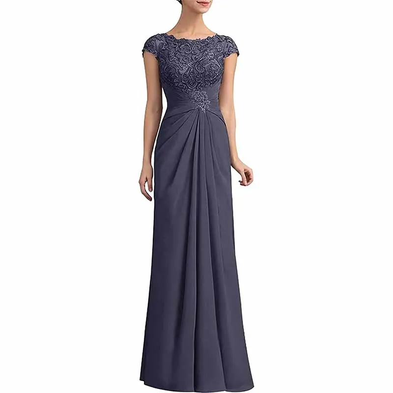 Mother of The Bride Dresses Lace Chiffon Long Formal Evening Dress Wedding Guest Dresses
