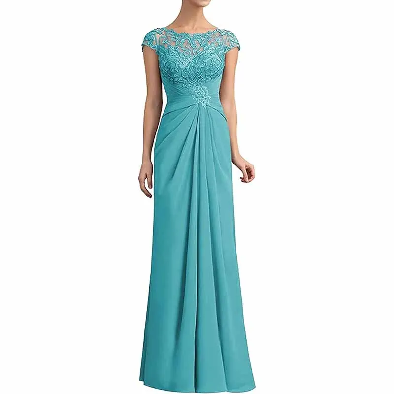 Mother of The Bride Dresses Lace Chiffon Long Formal Evening Dress Wedding Guest Dresses