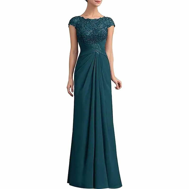 Mother of The Bride Dresses Lace Chiffon Long Formal Evening Dress Wedding Guest Dresses