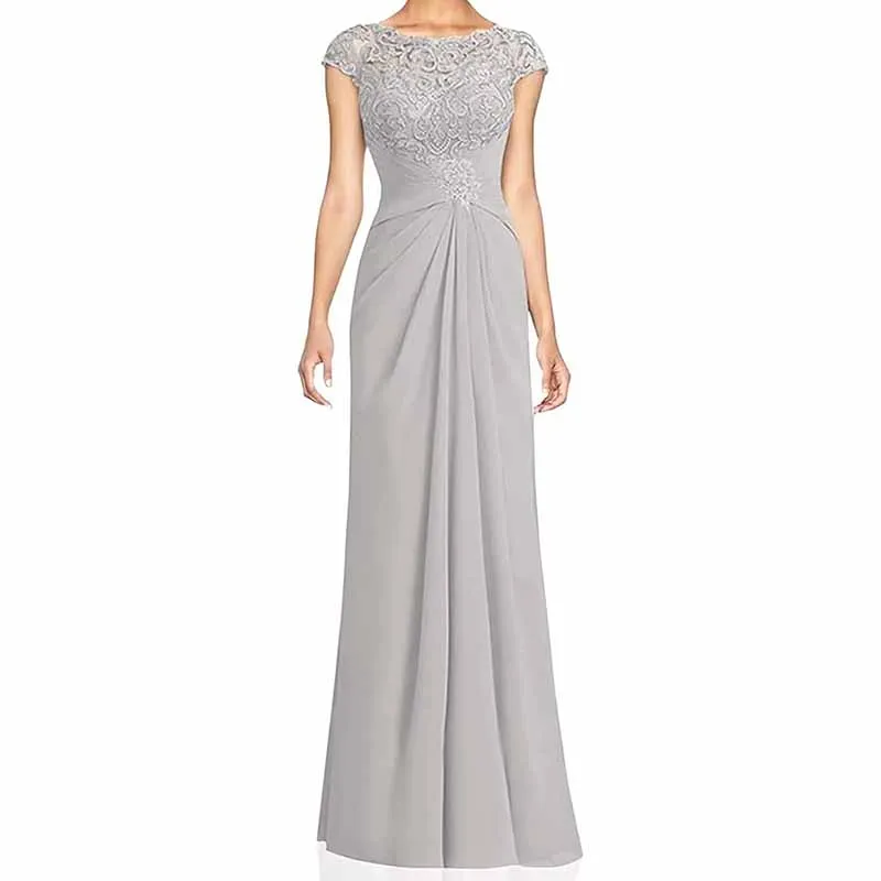 Mother of The Bride Dresses Lace Chiffon Long Formal Evening Dress Wedding Guest Dresses