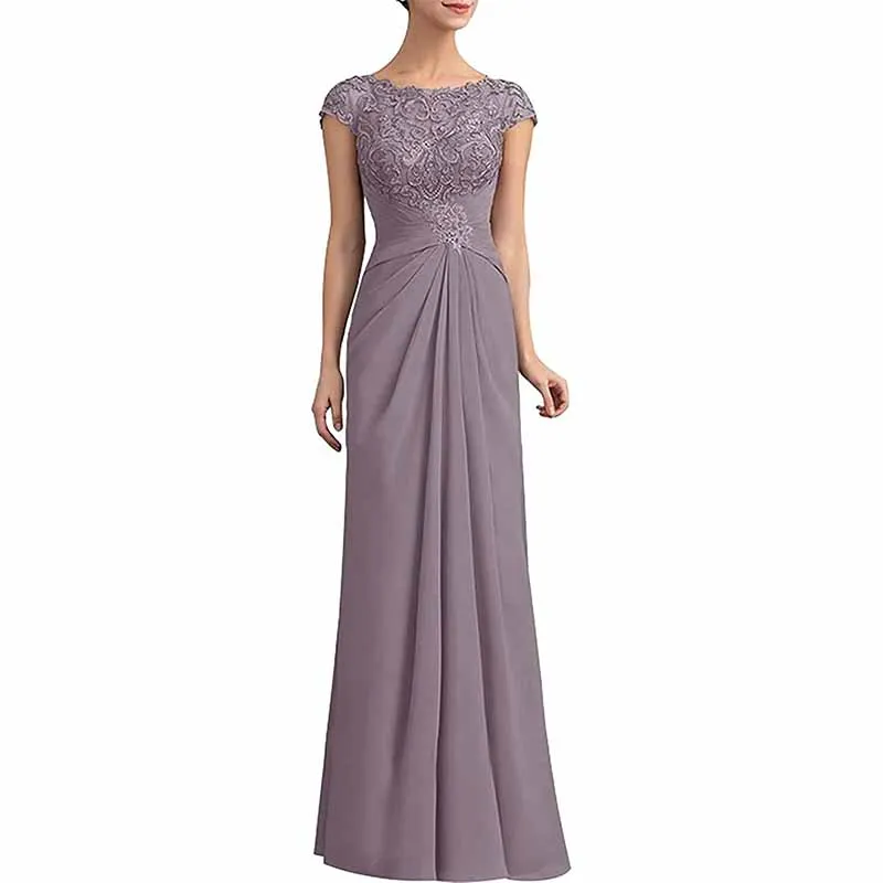 Mother of The Bride Dresses Lace Chiffon Long Formal Evening Dress Wedding Guest Dresses