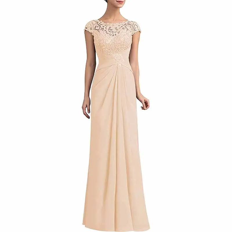 Mother of The Bride Dresses Lace Chiffon Long Formal Evening Dress Wedding Guest Dresses