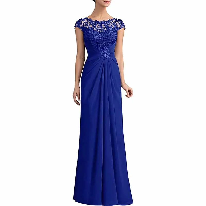 Mother of The Bride Dresses Lace Chiffon Long Formal Evening Dress Wedding Guest Dresses