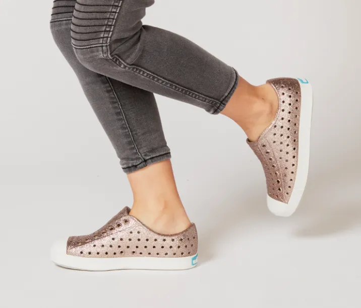 Native Jefferson Bling Kids Shoes Rock Salt