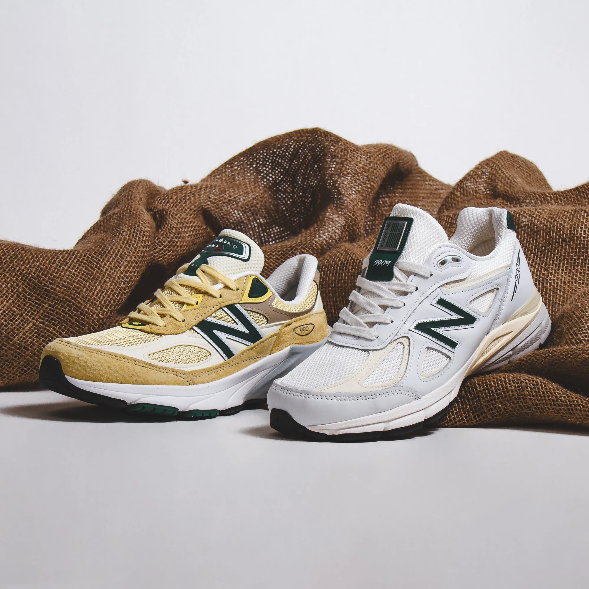 New Balance Unisex 990v4 Calcium Made In USA U990TC4