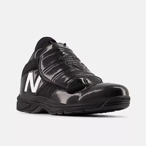 New Balance v3 Black and White Mid-Cut Umpire Plate Shoe