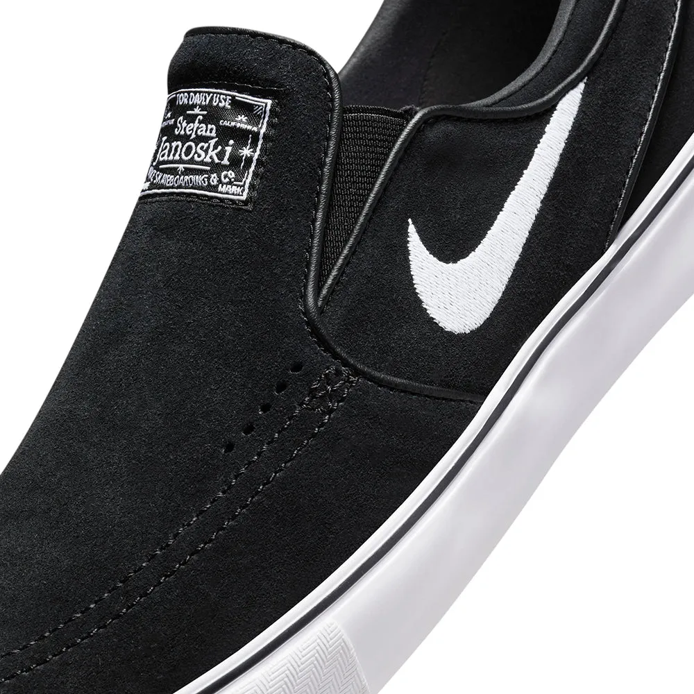 Nike SB Janoski  Slip Shoes Black/White-Black-Black