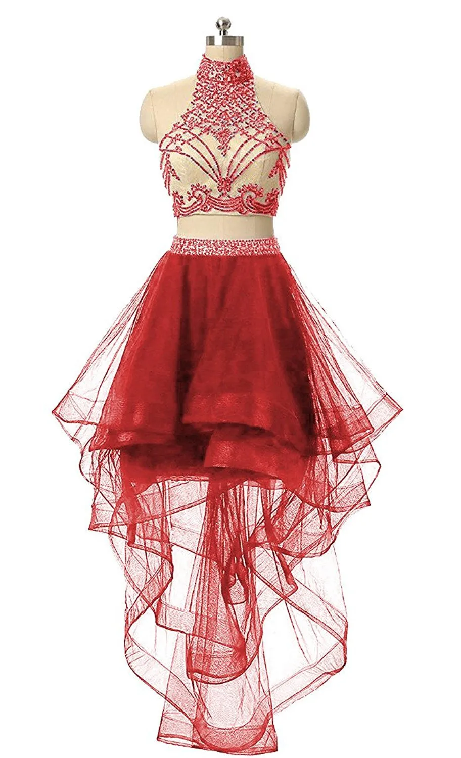 Orange 2 Pieces Homecoming Dress
