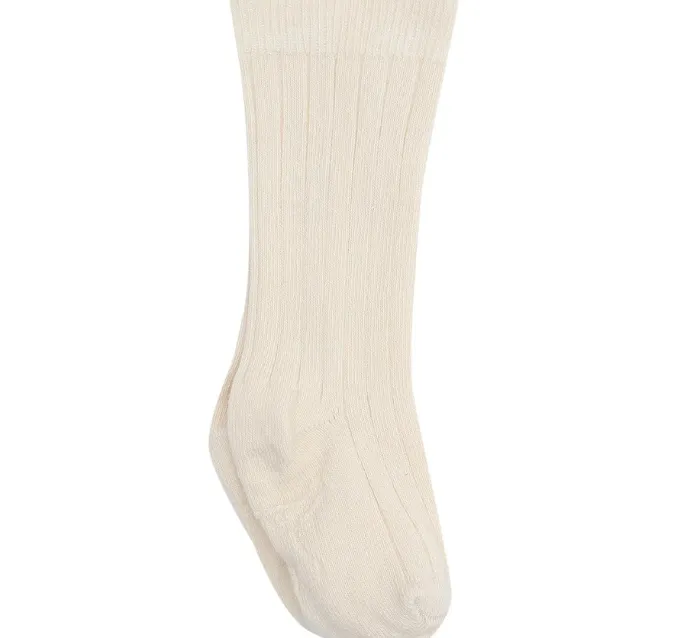Organic Knee High Socks Cream