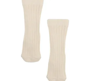 Organic Knee High Socks Cream