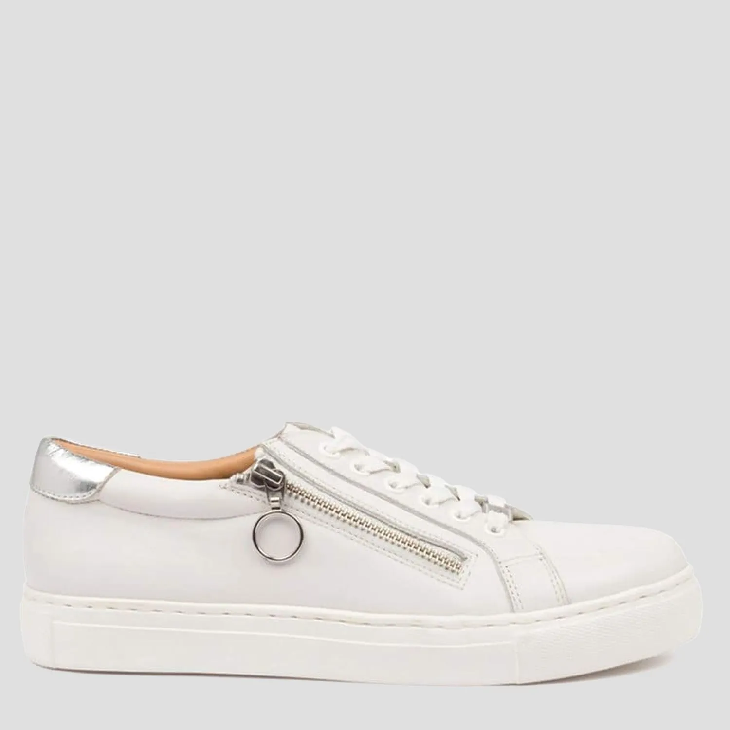 PAMELA XF - WHITE-SILVER LEATHER