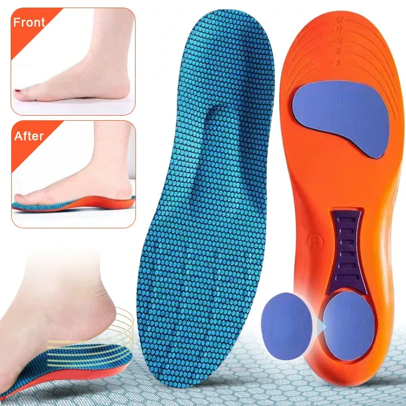 Premium Memory Foam AAnti-Odor Insoles, Shock Absorbing EVA Arch Support for Plantar Fasciitis, Heel Pain Relief, Soft Cushion, Sweat-Absorbing Shoe Pads for Running, Fitness, and Sports Shoes