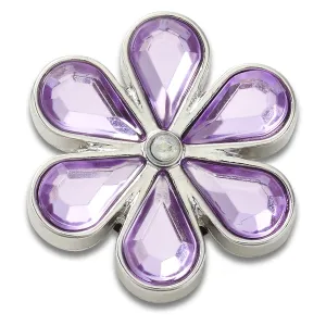 Purple Blinged Out Daisy Jibbitz