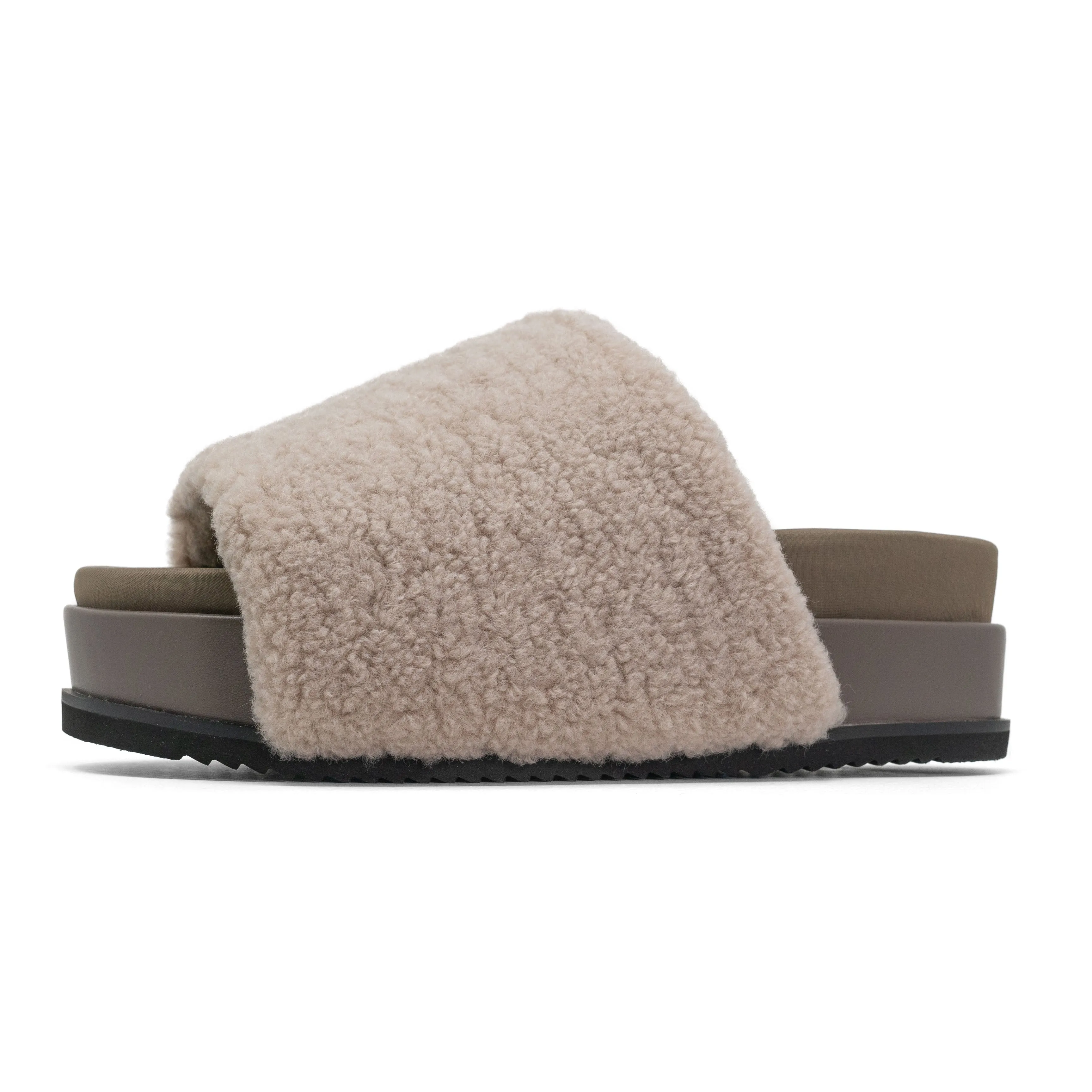 ROAM FUZZY STACK PLATFORM CEMENT FAUX SHEARLING