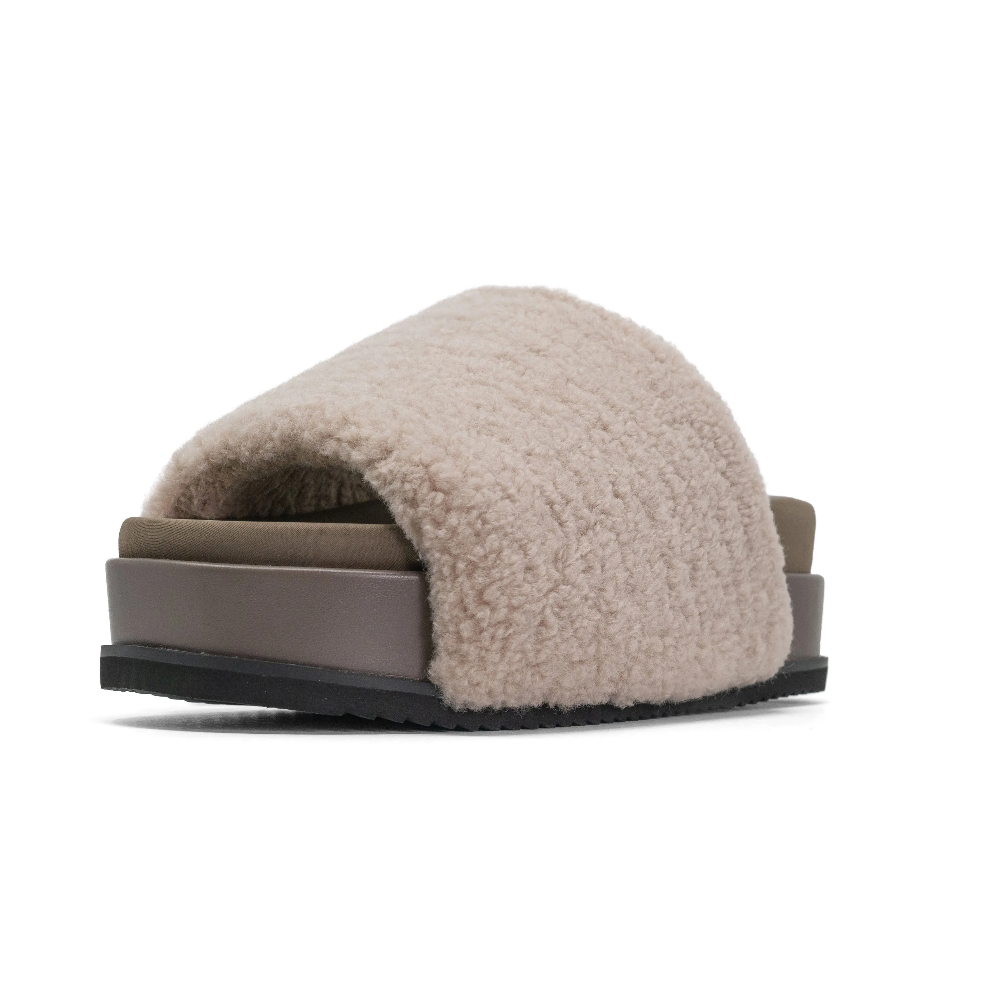 ROAM FUZZY STACK PLATFORM CEMENT FAUX SHEARLING