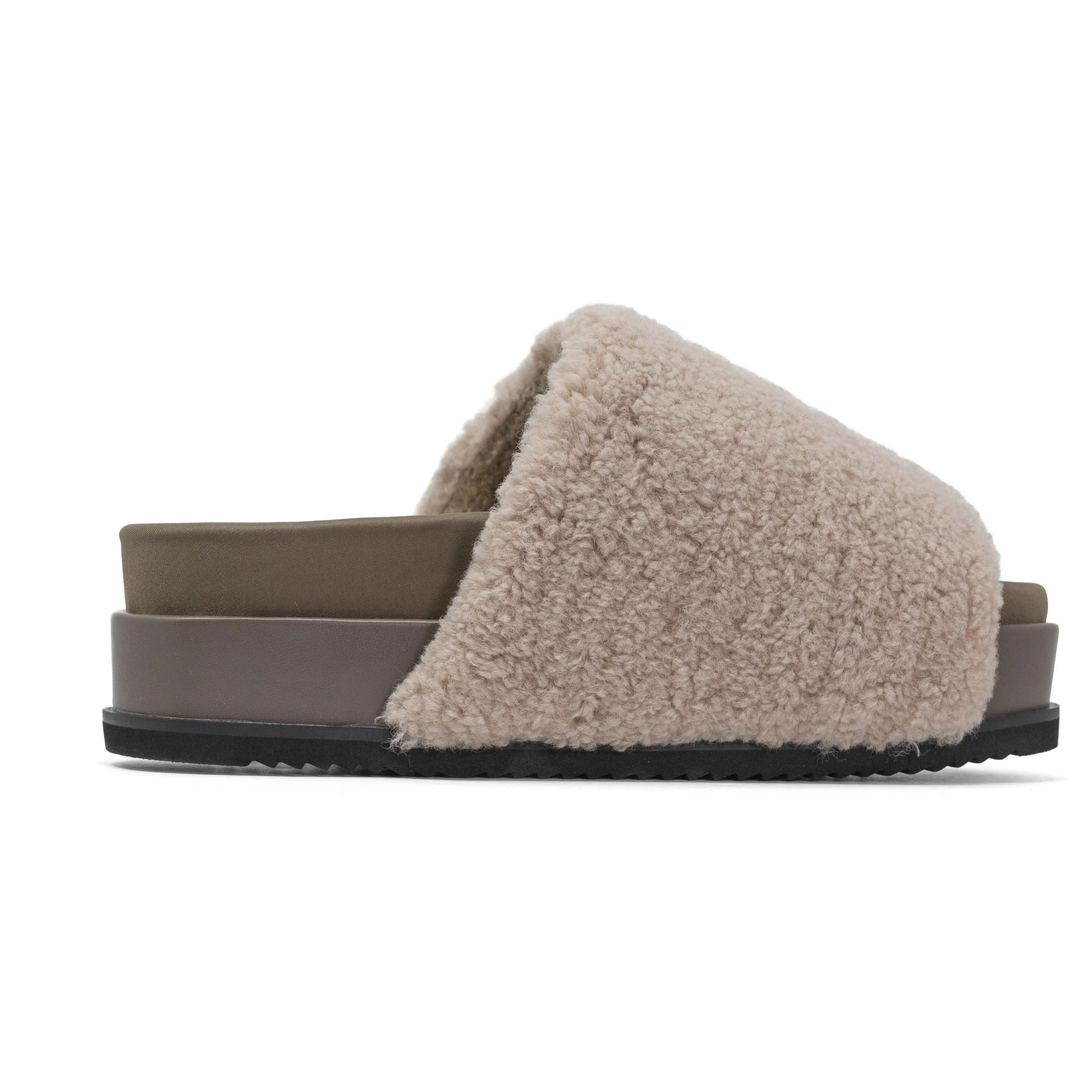 ROAM FUZZY STACK PLATFORM CEMENT FAUX SHEARLING